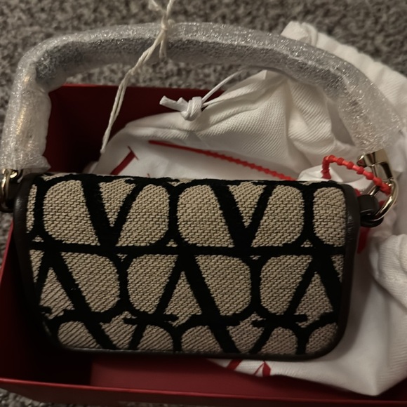 Valentino VLogo Toile Iconographe Canvas & Leather Shoulder Bag - Picture 3 of 5